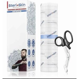 Steri-Skin Tattoo Bandage Healing Wrap‎ Sanitary Film 10" x 72" Tattoo Aftercare